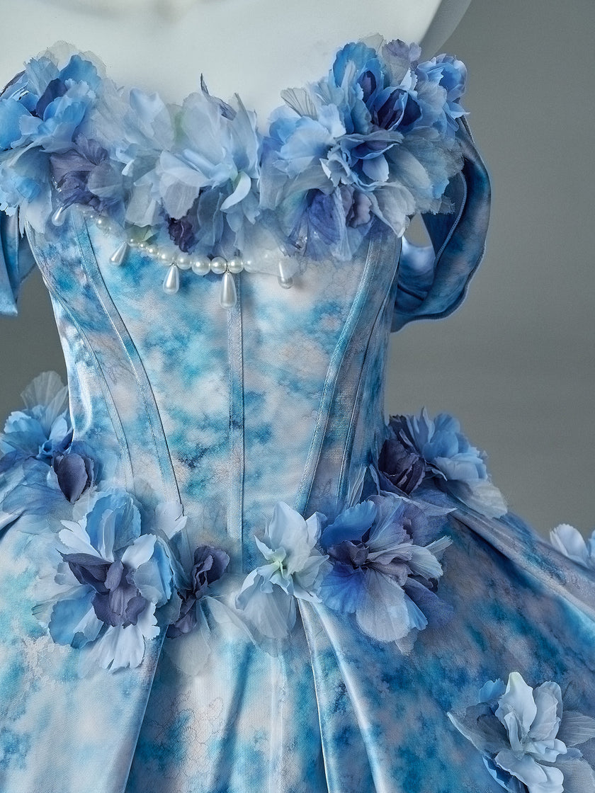 Flower Vintage Princess Gown