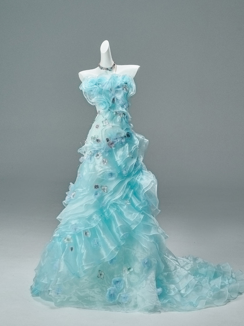 Bluefin Princess Vintage Sculpted Gown