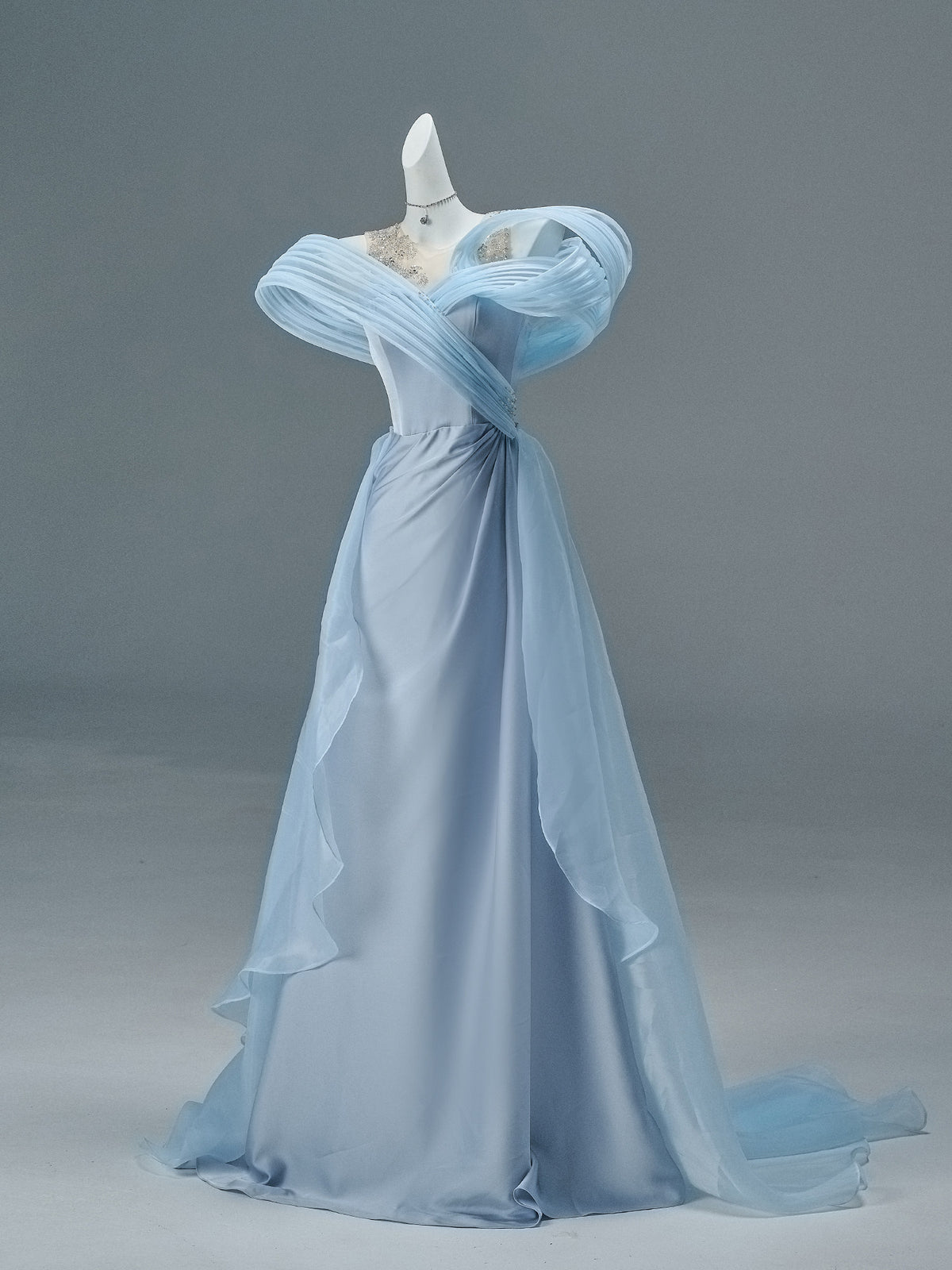 Statement Satin Evening Gown