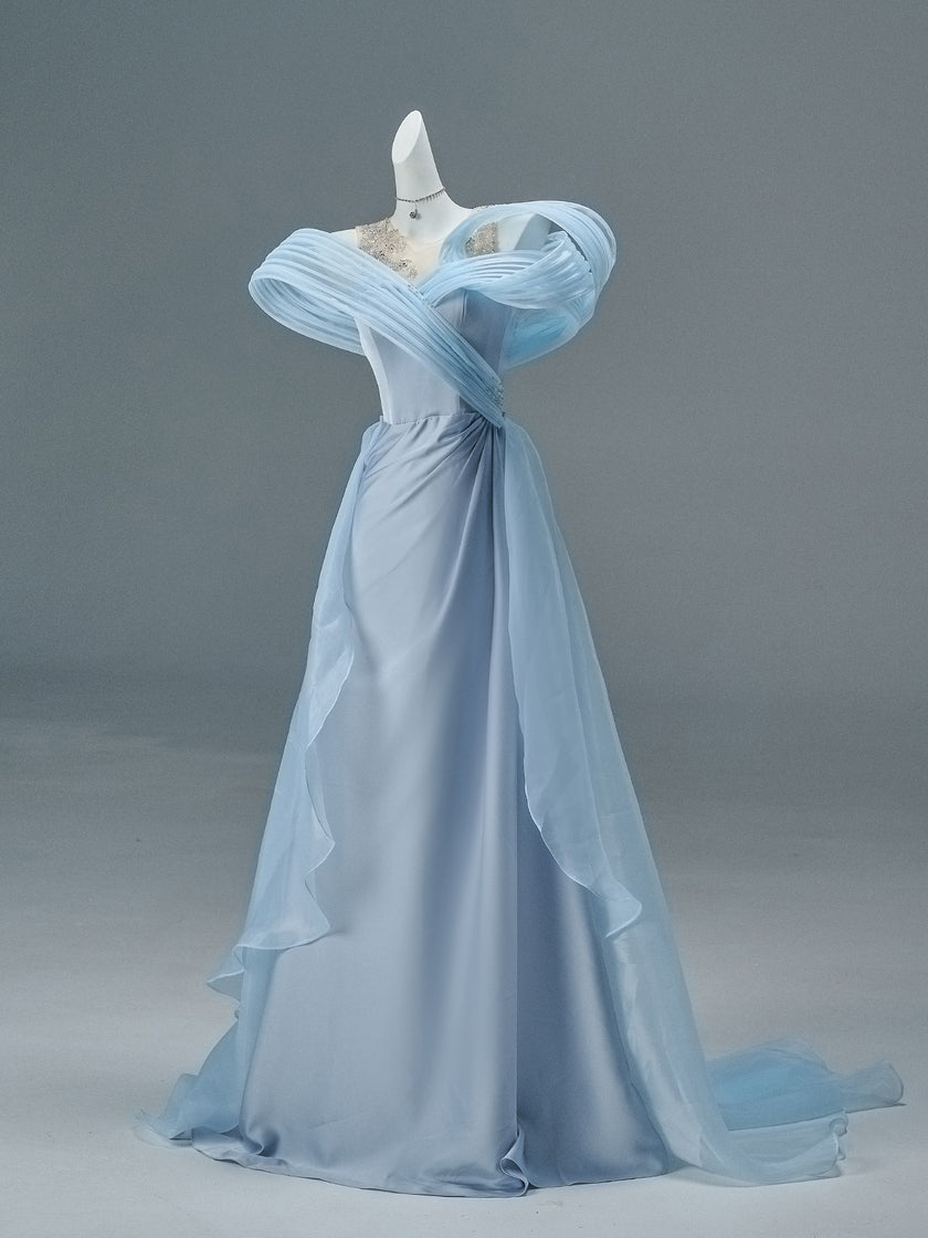 Statement Satin Evening Gown
