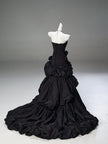 Black Vintage Sculpted Gown