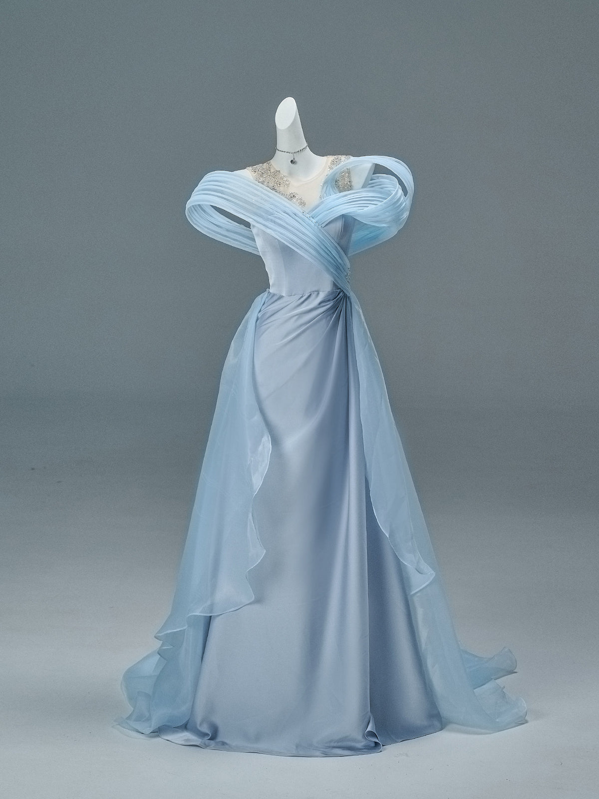 Statement Satin Evening Gown