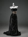 Black Sculpted Fishtail Gown