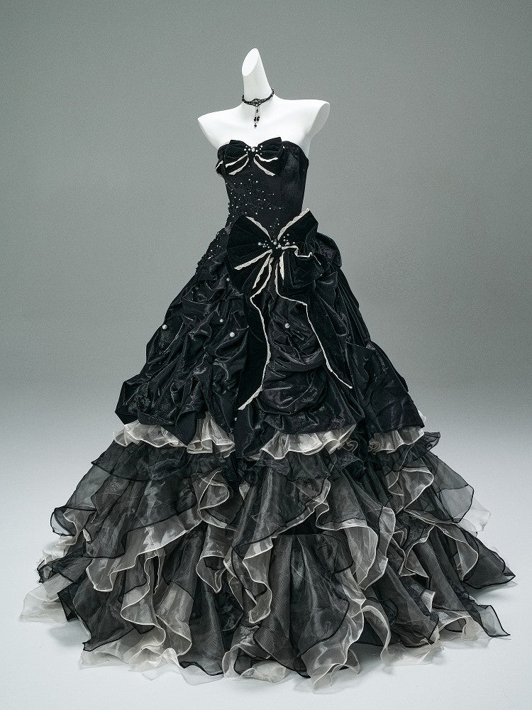 Little Night Breeze Black Princess Gown
