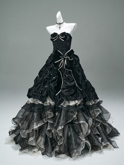 Little Night Breeze Black Princess Gown