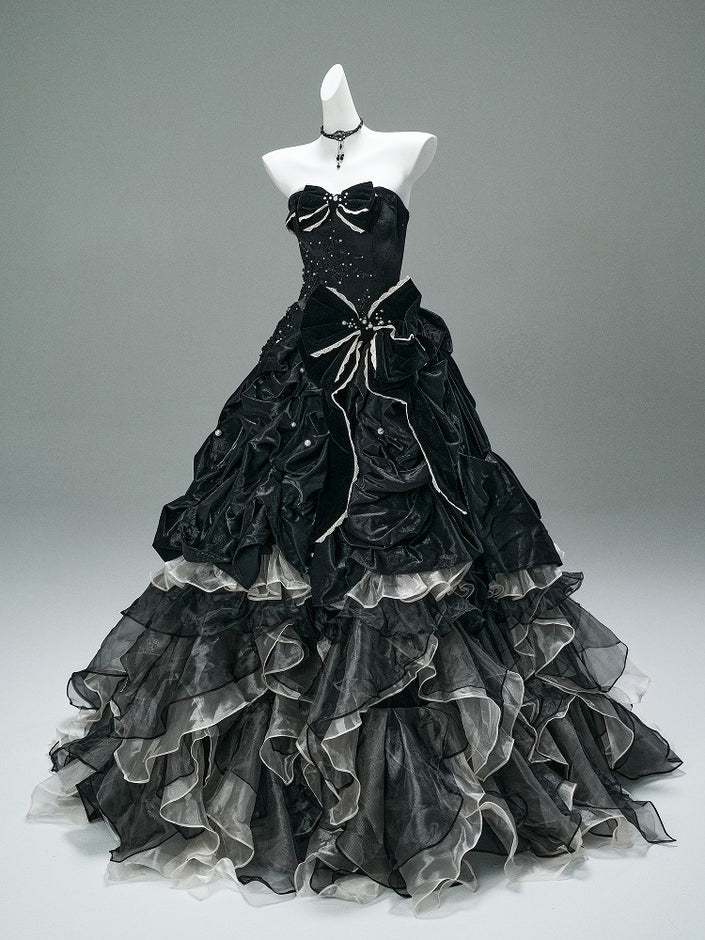 Little Night Breeze Black Princess Gown
