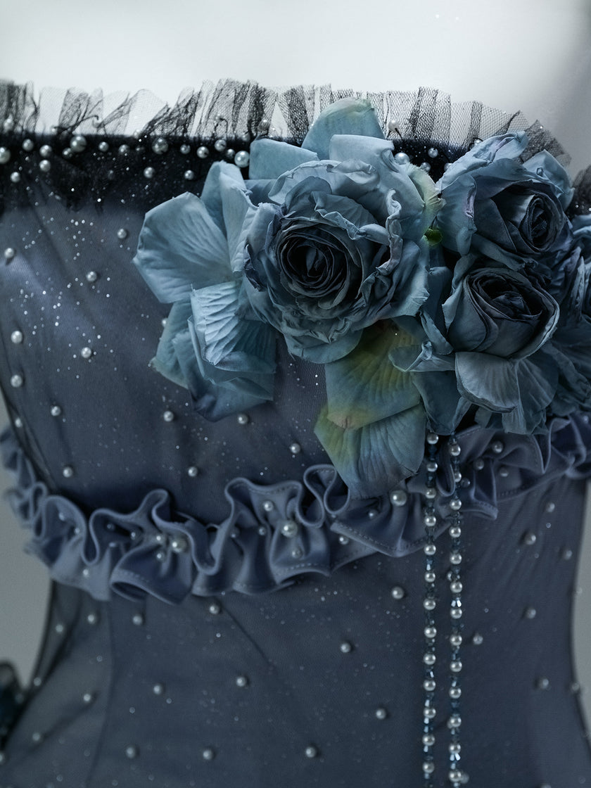 Gradient Vintage Evening Gown