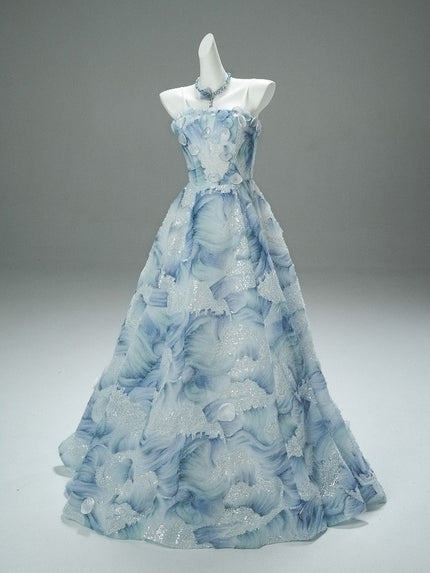Blue Statement Evening Gown