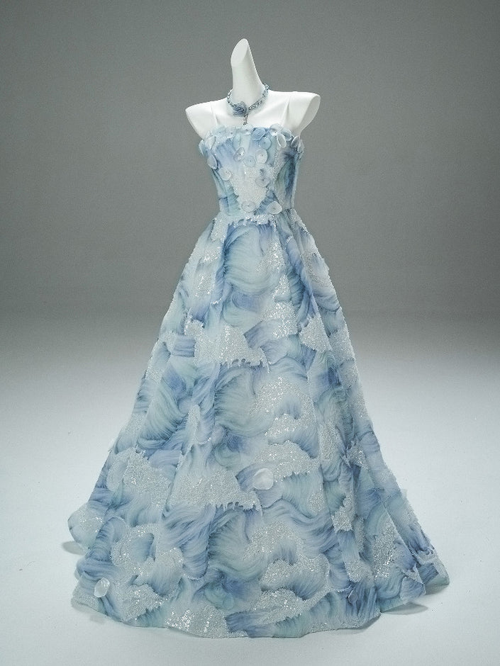 Blue Statement Evening Gown