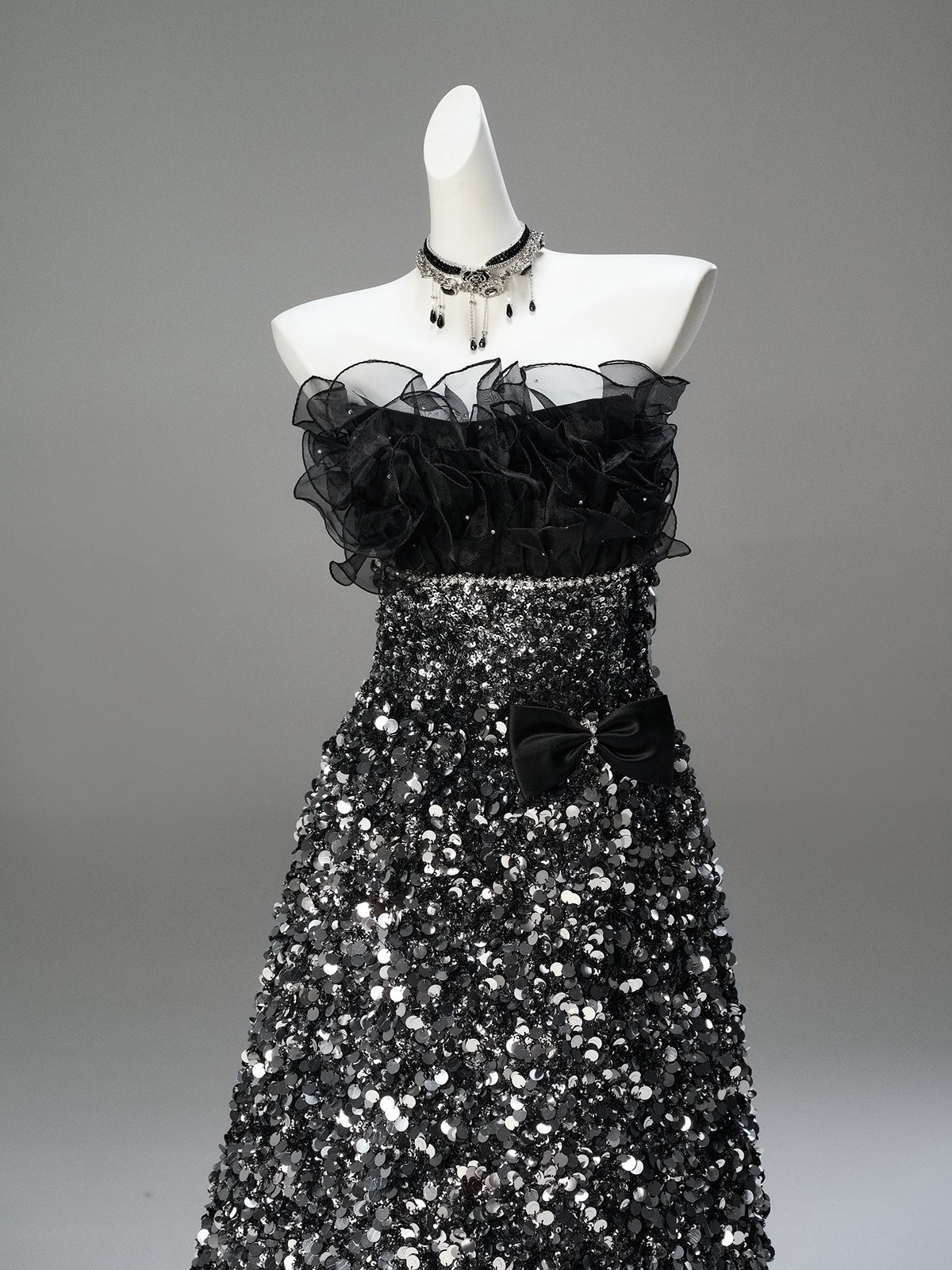 Black Statement Evening Gown