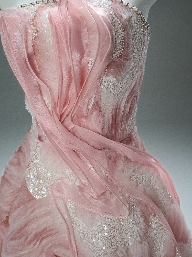 Pink Statement Satin Gown
