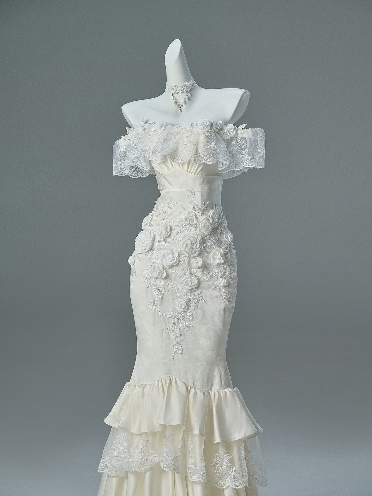 French Vintage Sculpted Gown